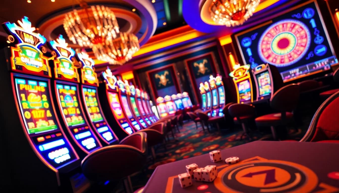 Engage in slot deposit pulsa telkomsel action, with vibrant slots and casino excitement.