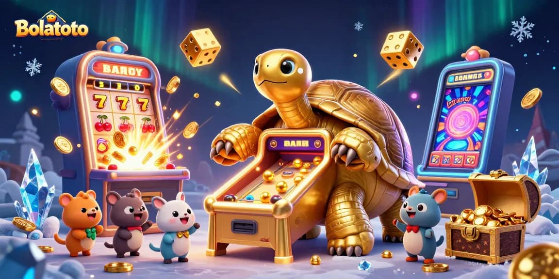 Engage in lively Bolatoto games with a colossal tortoise and vibrant slot actions!