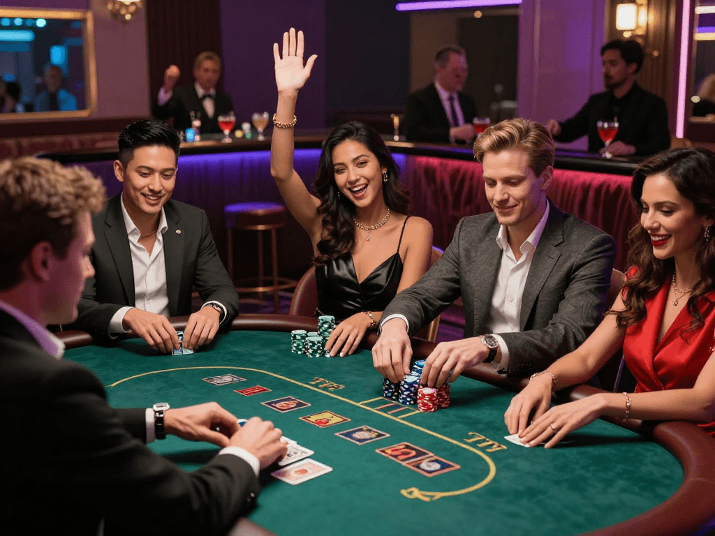 Ratutogel permainan dadu seru di kasino dengan suasana meriah.
