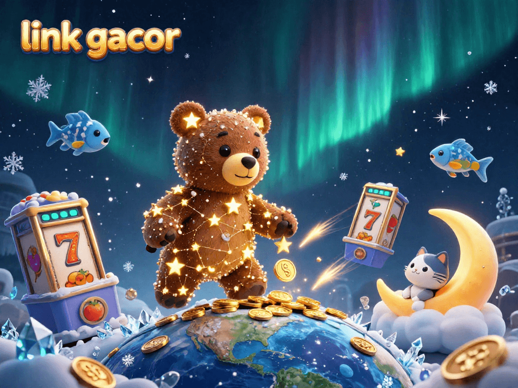 Engage with the luck and fortune at link gacor with a vibrant 3D casino illustration.