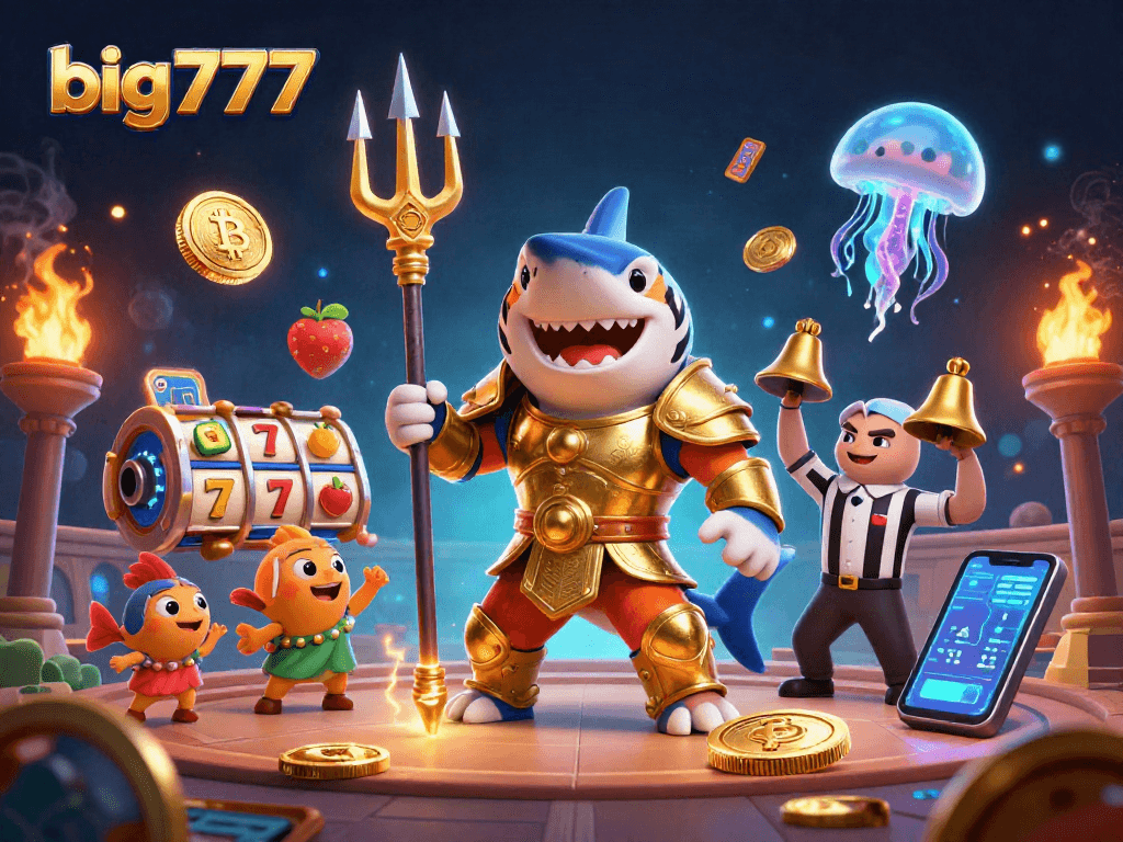 big777, menangkan jackpot dengan simbol buah dan gulungan slot di kasino bawah laut.