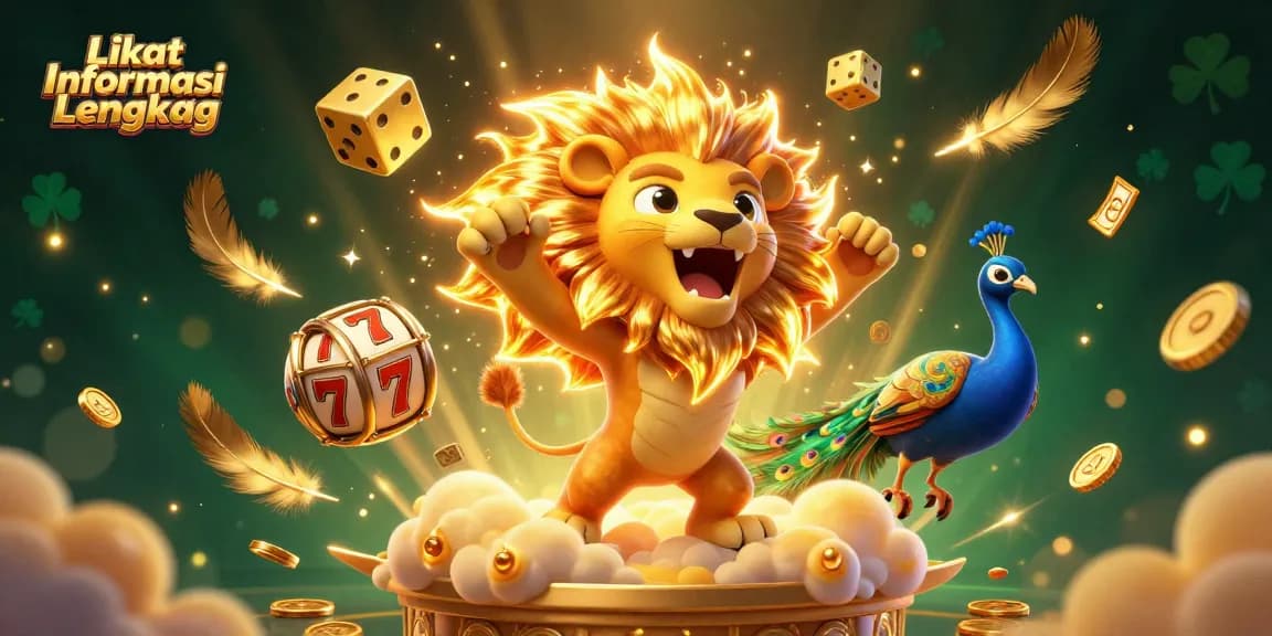 Experience the vibe of winning with Lihat Informasi Lengkap as golden dice and winning reels converge in a vibrant casino.