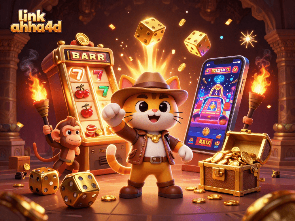 Menggali kejutan di link ahha4d dengan slot machine berlimpah hadiah dalam ilustrasi 3D yang menarik.