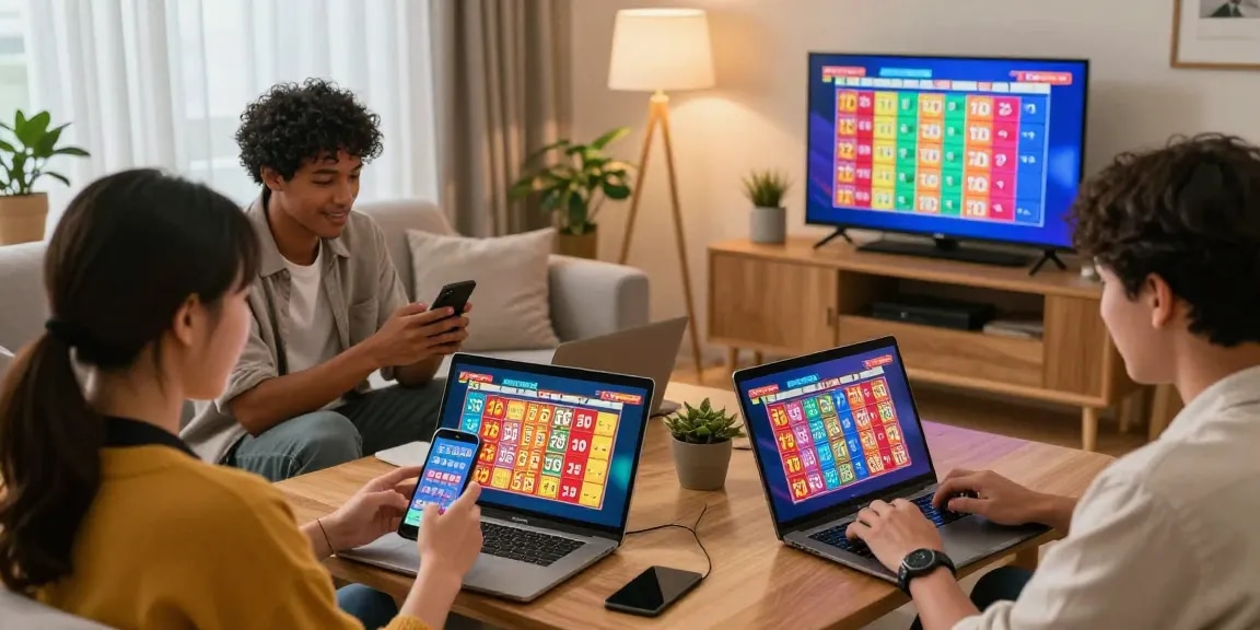 Pemain togel online bersemangat menggunakan perangkat untuk berpartisipasi dan menikmati pengalaman bermain di rumah.