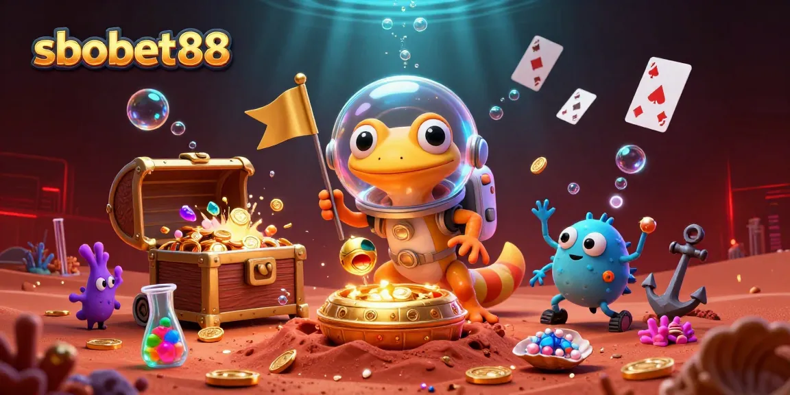 Engaging scene with sbobet88 showcasing a vibrant casino discovery in a Martian landscape.