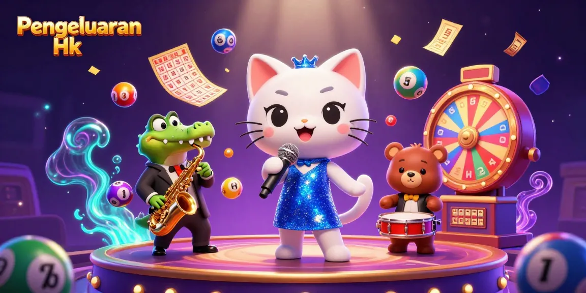 Engage with Pengeluaran Hk lottery excitement featuring cartoon characters and colorful dynamic elements.