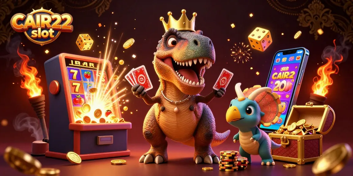 Experience thrilling wins with CAIR22 slot in a vibrant casino scene featuring colorful characters and dynamic game elements.