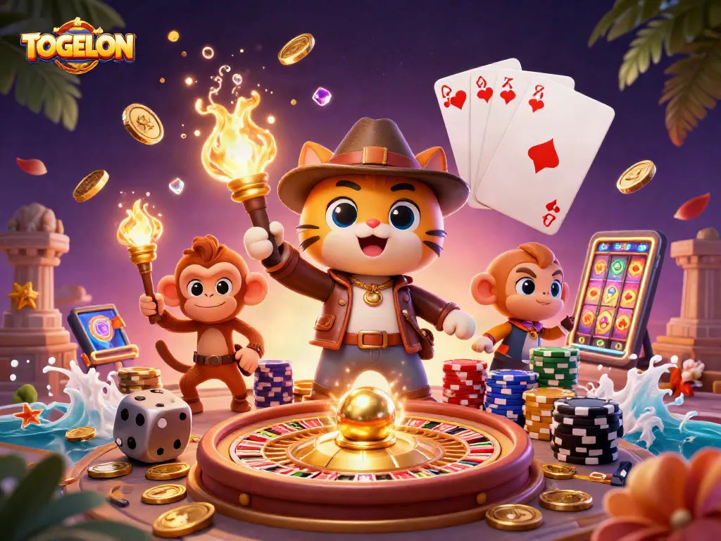 Engage with TOGELON's thrilling casino adventures, discovering artifacts amid sparkling casino treasures.