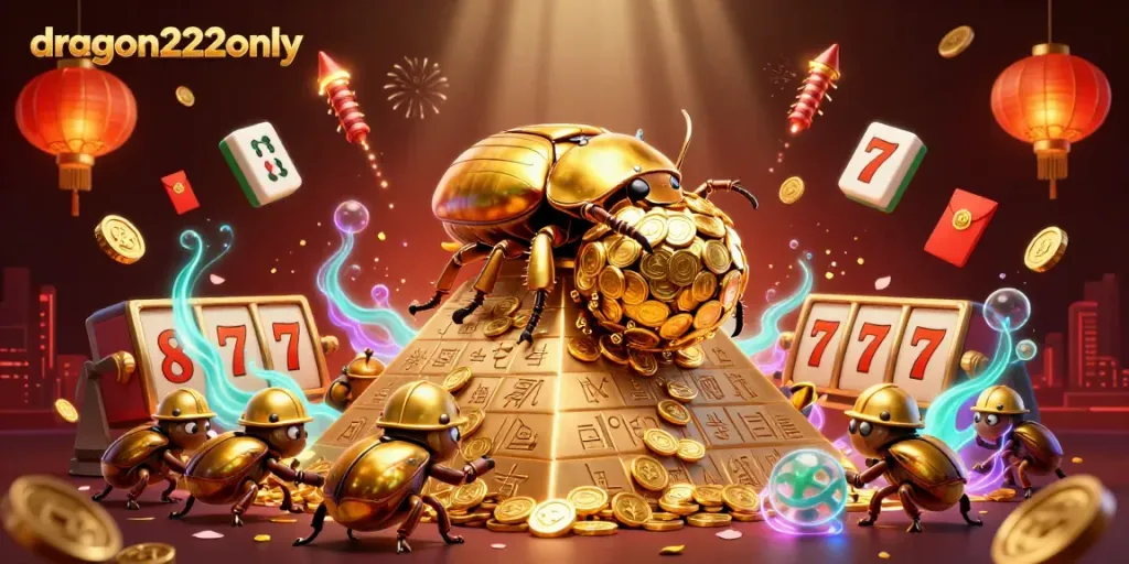 Experience thrilling gaming with dragon222only as the golden beetles navigate a jackpot pyramid.