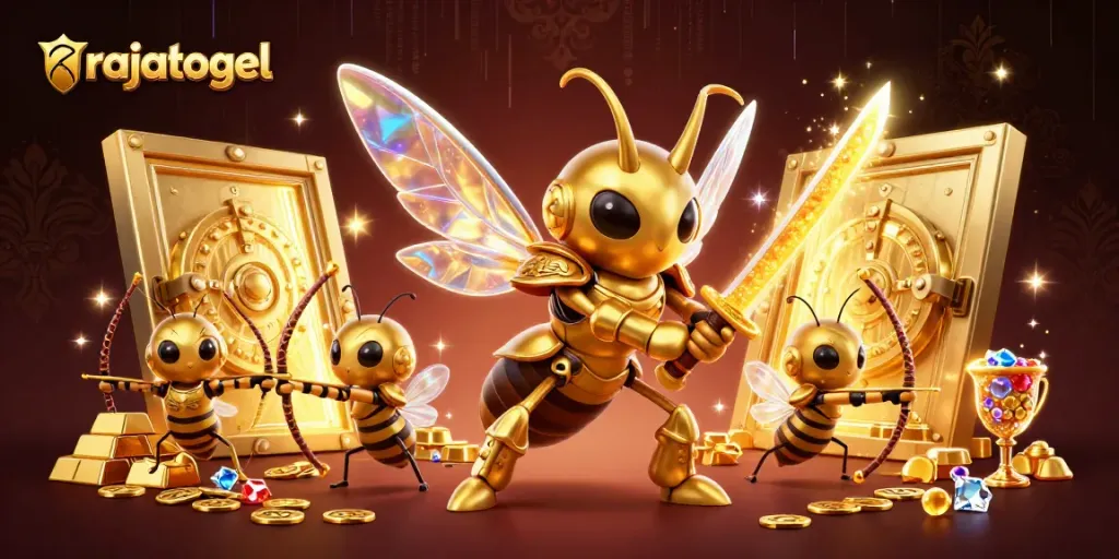 Experience thrilling rajatogel gameplay with dynamic characters and rich visuals in this vibrant illustration.