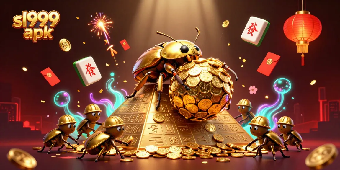 Experience the excitement of sl999 apk with vibrant casino-themed illustration showcasing action and fun.