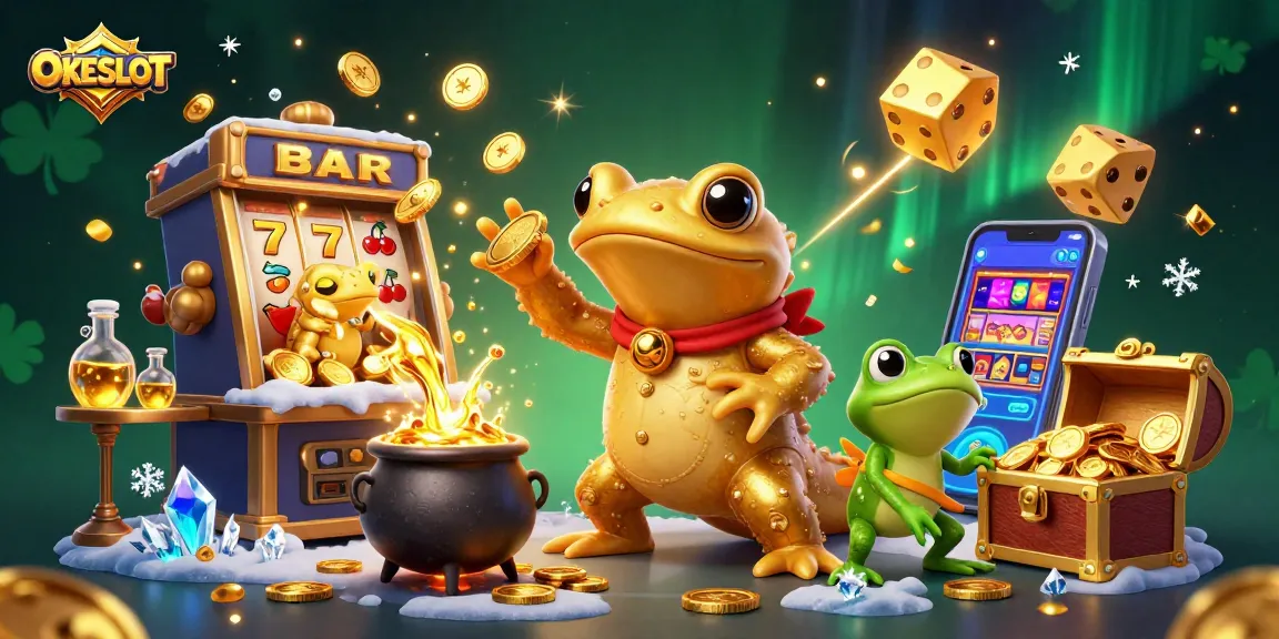 Menangkan pengalaman bermain slot di OKESLOT dengan visual 3D yang menakjubkan dan beruang emas yang menakjubkan