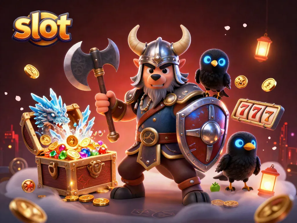 Putar slot dengan simbol jackpot dan mata uang dalam ilustrasi 3D yang menakjubkan