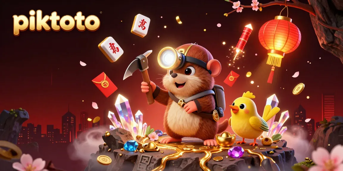 Momen seru dalam piktoto dengan karakter mole, canary, dan elemen permainan kasino lainnya.