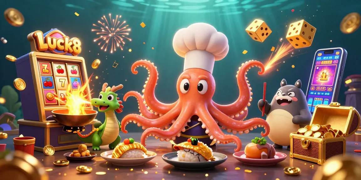 Join the Luck8 experience with vibrant casino action and unique characters in an engaging 3D scene.