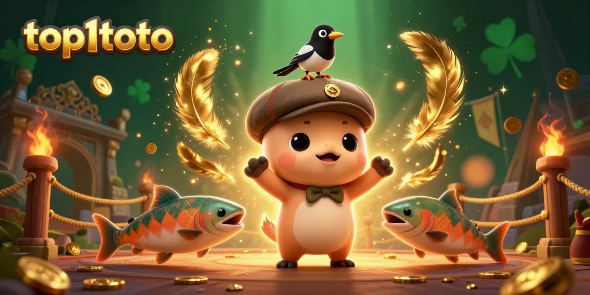 Experience the excitement of top1toto with 3D cartoon Nessie and friends in a vibrant casino scene.