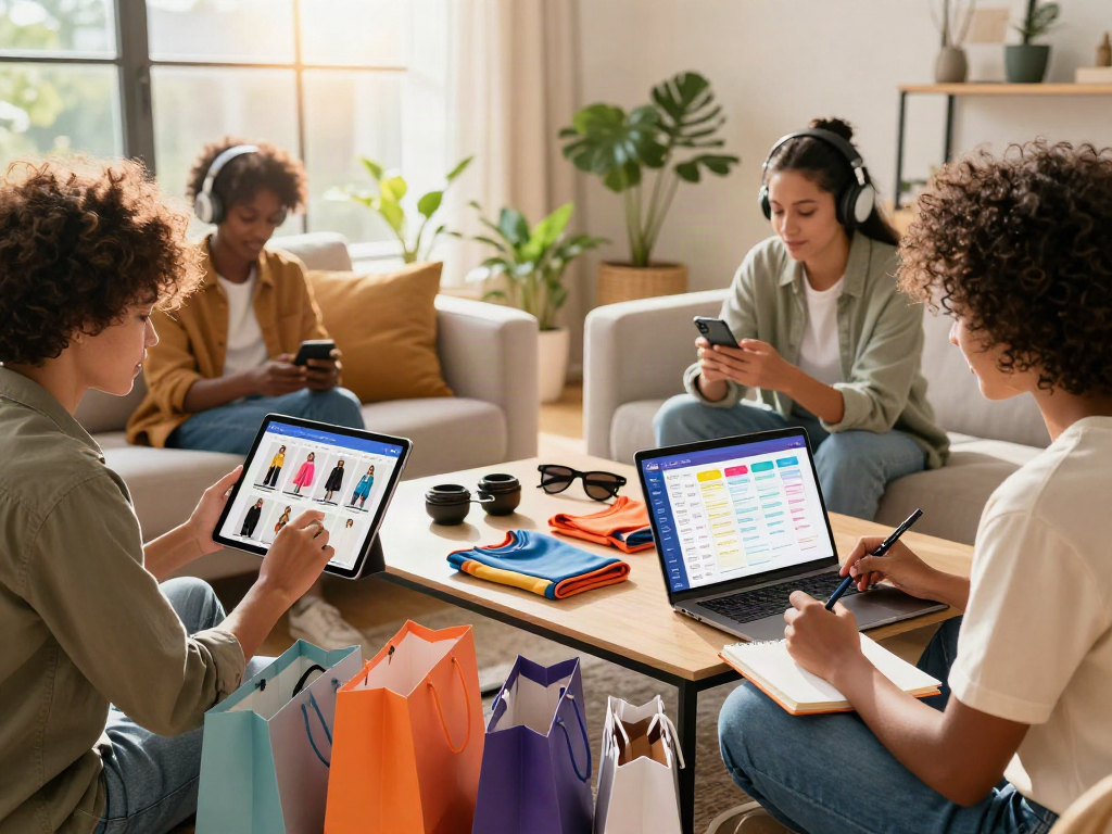 Explore the exciting world of online shopping with bro138 showcasing vibrant shopping scenes in stylish living spaces.