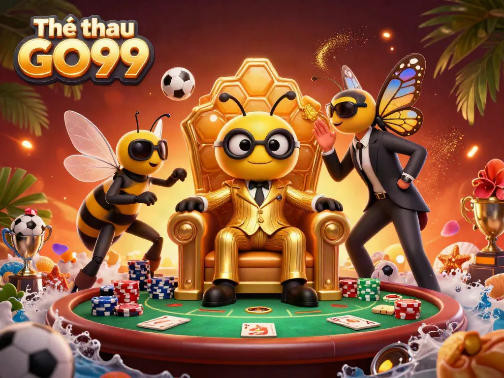 Engage in thrilling sports betting with Thể thao GO99, featuring dynamic characters and gambling elements.