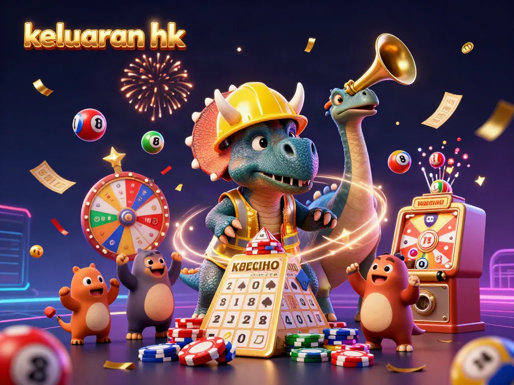 Keluaran hk terbaru dengan karakter kartun 3D merayakan kemenangan lotere, menciptakan suasana penuh kegembiraan.