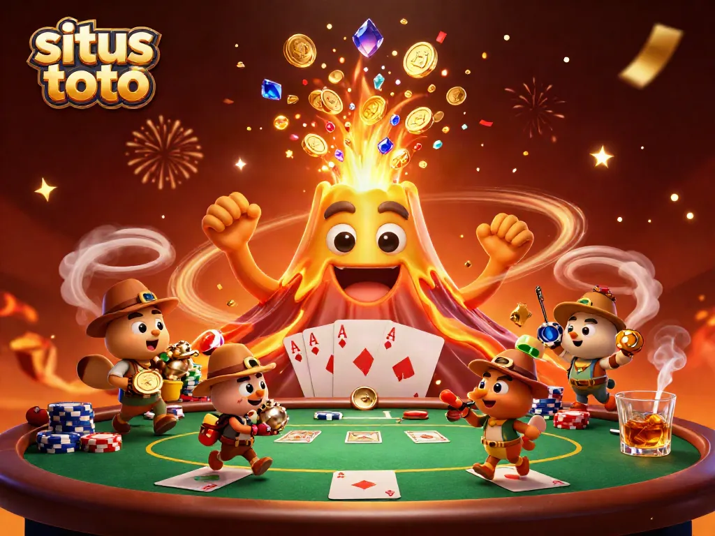 Experience excitement on situs toto with treasure-filled volcanic eruptions and poker elements.