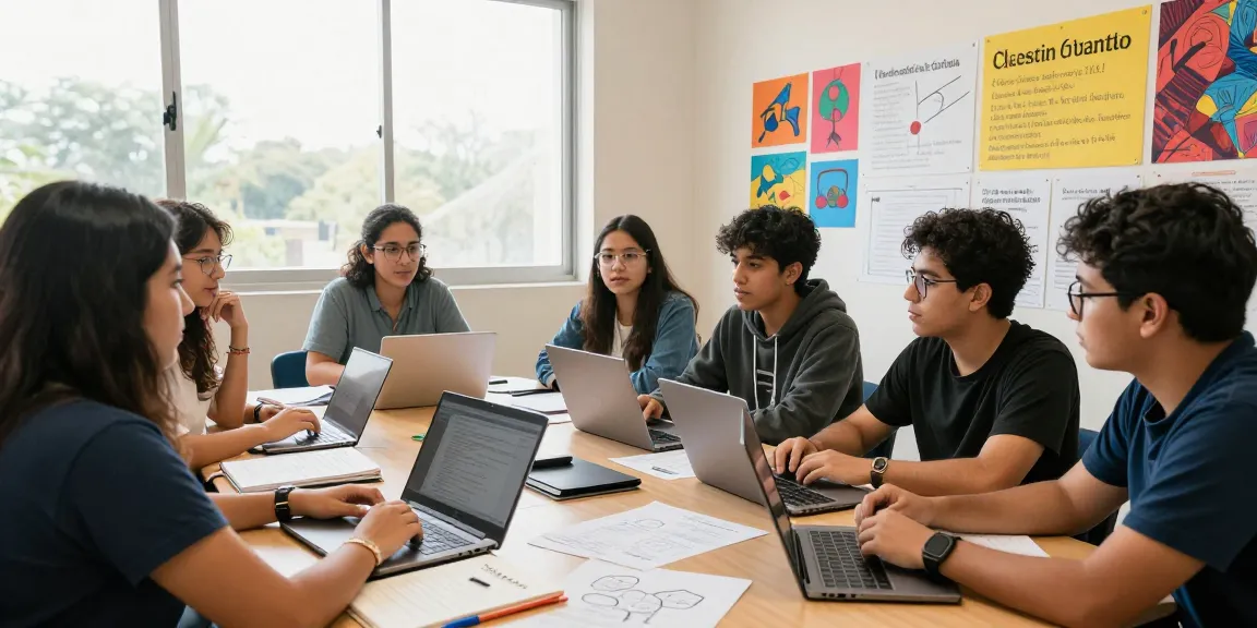 Students discussing slot gacor strategies in a collaborative learning environment at Universidad de Costa Rica.