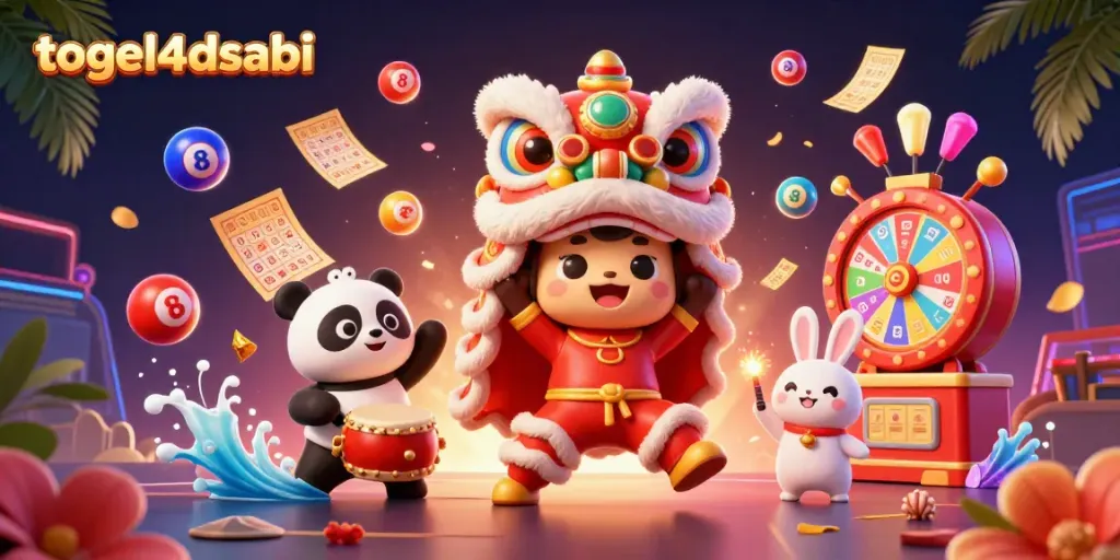Menang dalam permainan togel4dsabi dengan suasana penuh keceriaan dan warna.