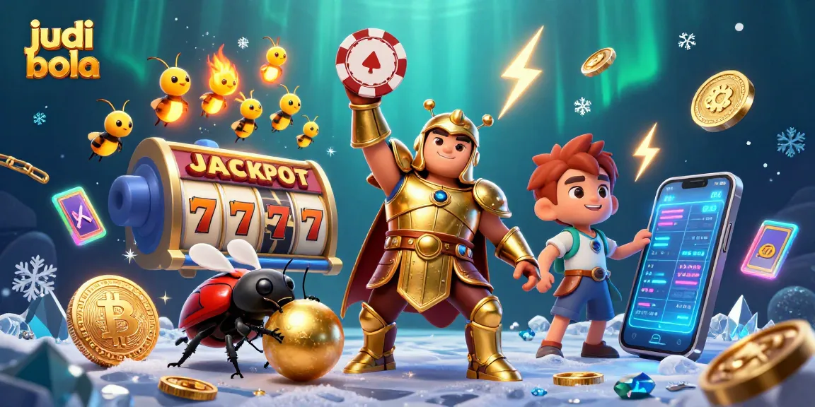 Selamat datang di judi bola, ilustrasi menarik game slot yang memukau dan energik.