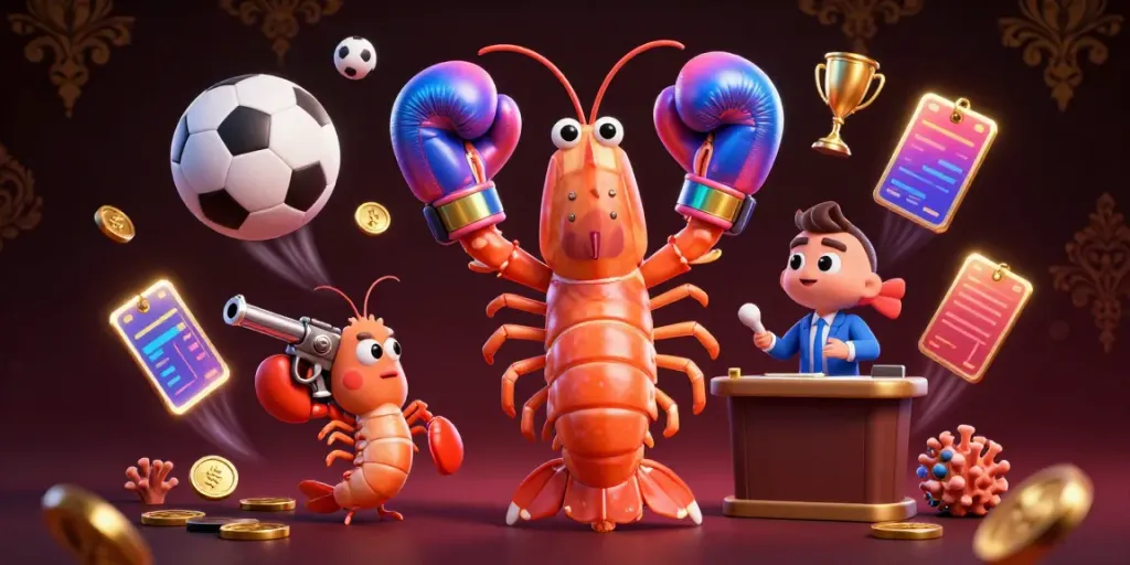 Engage with presidencc's online gambling experience through a vibrant 3D scene of animated marine characters.