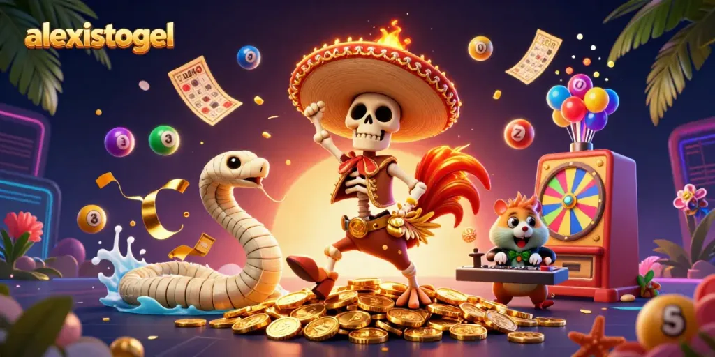 Menangkan hadiah dalam permainan togel di alexistogel dengan karakter kartun yang ceria dan dinamis.