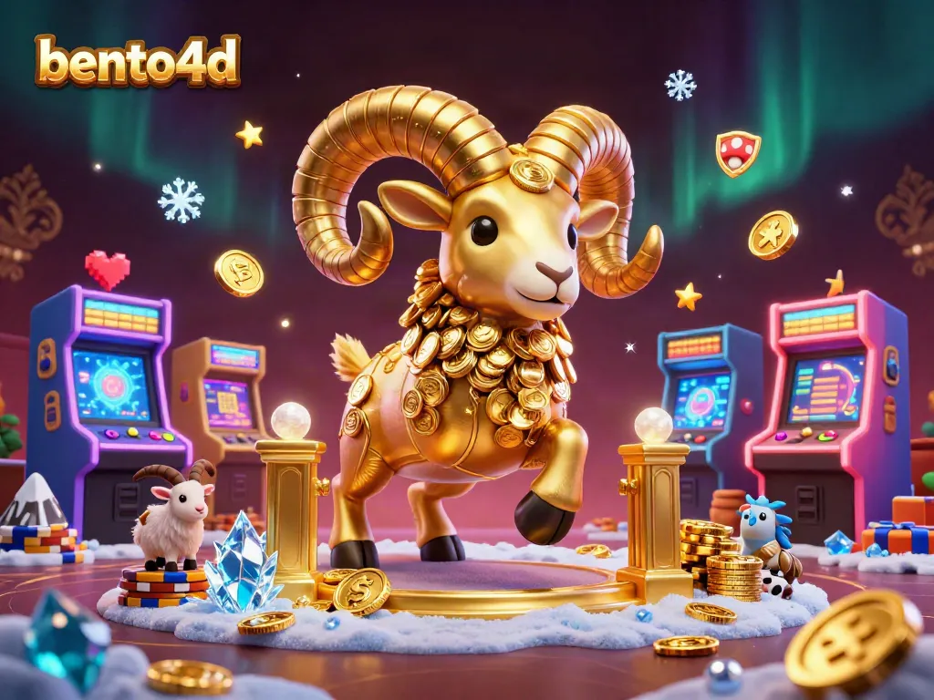 Experience thrilling action with bento4d, a golden ram charging through a vibrant casino scene.